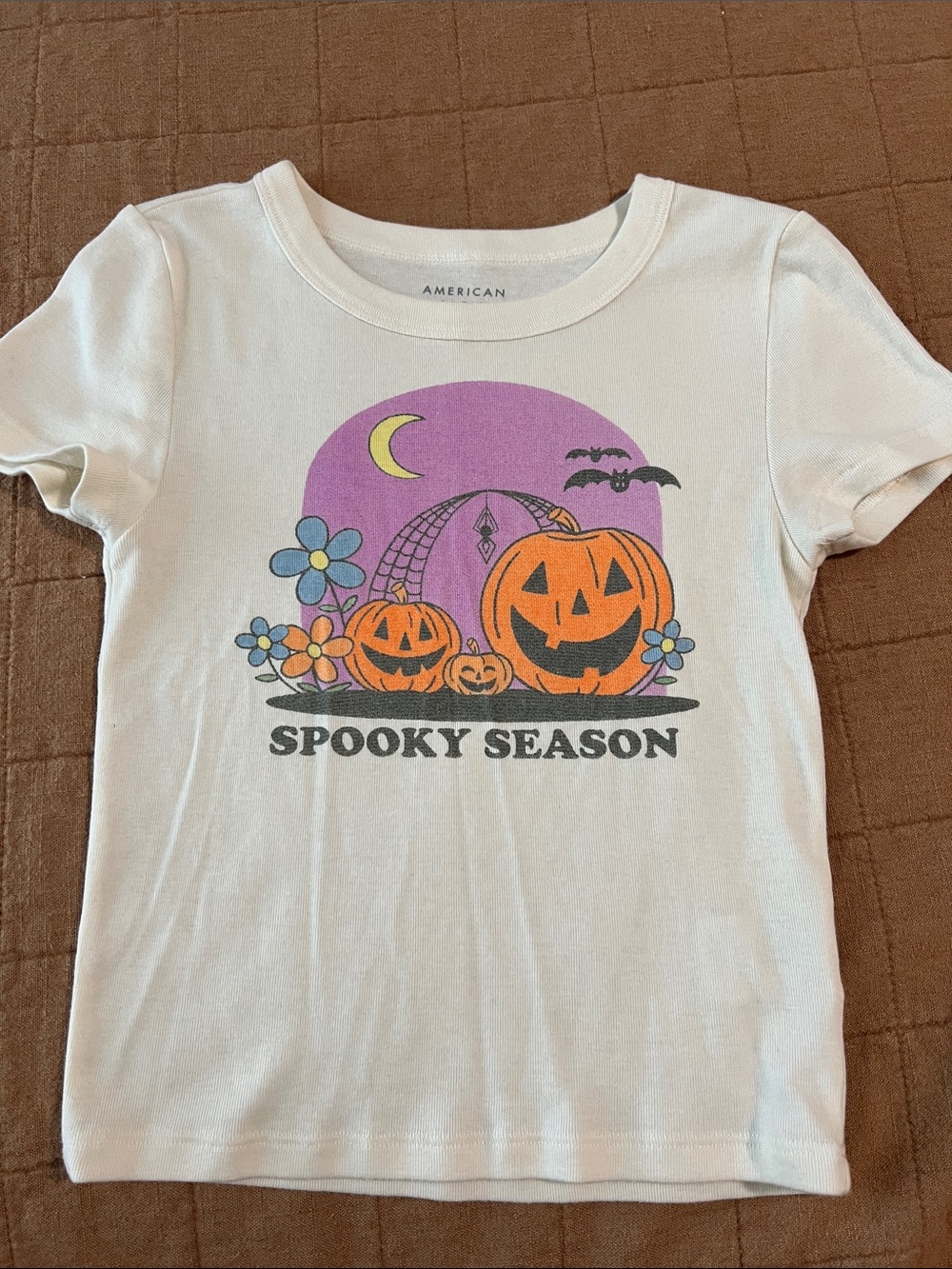 American Eagle Outfitters White Halloween 'Spooky Season' Graphic Tee